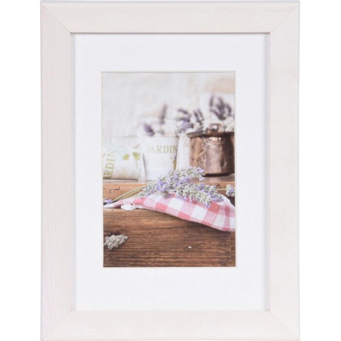 Cornice Jardin 13x18 in legno bianco