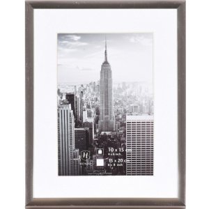 Cornice 15x20 cm in alluminio Manhattan grigio