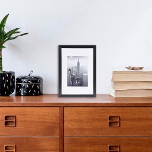 Cornice Manhattan in alluminio nero 15x20 cm