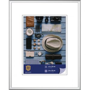Cornice in plastica Napoli 24x30 cm argento