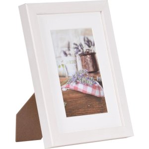 cornice in legno bianco Jardin nel formato 15x20 cm