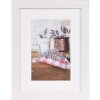 cornice in legno bianco Jardin nel formato 15x20 cm