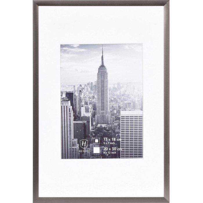cornice grigio acciaio alluminio Manhattan 20x30 cm