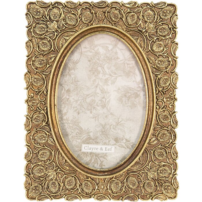 Clayre & Eef 2F0930 Cornice per quadri color oro 16x1x21 cm - 10x15 cm