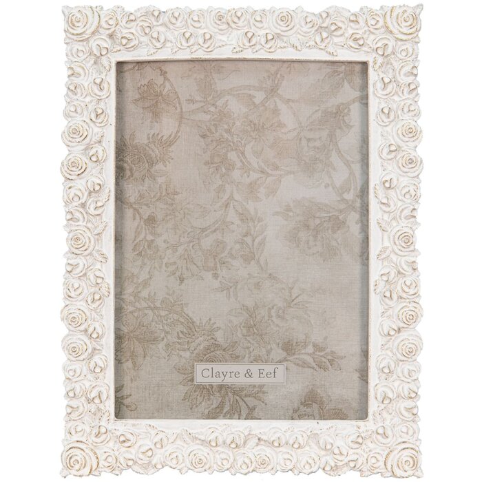 Clayre & Eef 2F0936 Cornice bianca 12x2x18 cm - 13x18 cm