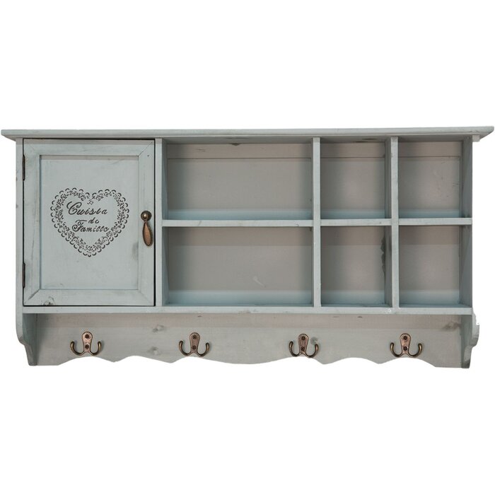 Clayre & Eef 5H0571 Armadio a muro blu 80x15x40 cm