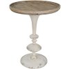 Clayre & Eef 5H0616 Tavolino Marrone, Bianco Ø 60x76 cm