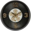 Clayre & Eef 5KL0205 Orologio da parete nero Ø 60x11 cm