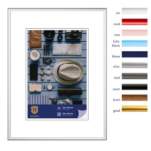 Cornice in plastica Napoli 30x45 cm argento