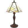 Clayre & Eef 5LL-6189 Lampada da tavolo Tiffany Beige ,Brown Ø 31x43 cm E27-max 1x40W