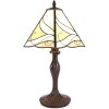 Clayre & Eef 5LL-6189 Lampada da tavolo Tiffany Beige ,Brown Ø 31x43 cm E27-max 1x40W