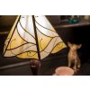 Clayre & Eef 5LL-6189 Lampada da tavolo Tiffany Beige ,Brown Ø 31x43 cm E27-max 1x40W