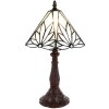 Clayre & Eef 5LL-6191 Lampada da tavolo Tiffany Bianco, Marrone Ø 20x34 cm E14-max 1x25W