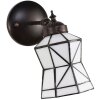Clayre & Eef 5LL-6204 Lampada da parete Tiffany Verde, Bianca 17x12x23 cm E14-max 1x40W