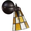 Clayre & Eef 5LL-6209 Lampada da parete Tiffany Marrone, Bianco 17x12x23 cm E14-max 1x40W