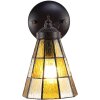 Clayre & Eef 5LL-6209 Lampada da parete Tiffany Marrone, Bianco 17x12x23 cm E14-max 1x40W