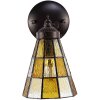 Clayre & Eef 5LL-6209 Lampada da parete Tiffany Marrone, Bianco 17x12x23 cm E14-max 1x40W