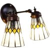 Clayre & Eef 5LL-6210 Lampada da parete Tiffany Beige 30x23x23 cm E14-max 2x25W