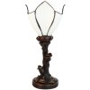 Clayre & Eef 5LL-6231 Lampada da tavolo Tiffany Fiore Bianco