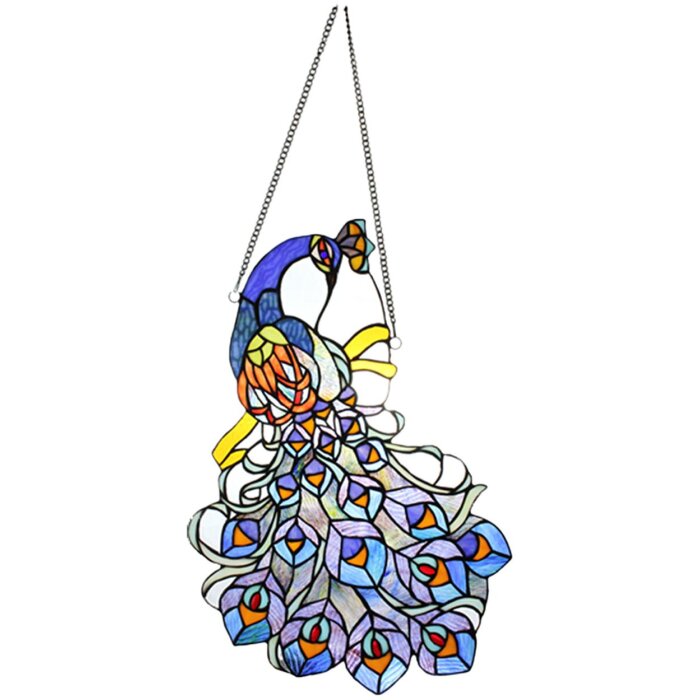 Clayre & Eef 5LL-6238 Quadro Tiffany Pavone Blu 35x70 cm