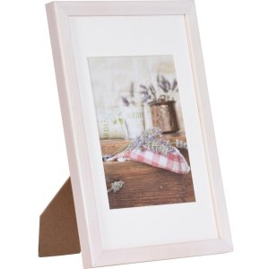 Cornice Henzo in legno Jardin 20x30 cm bianco con passe-partout 13x18 cm