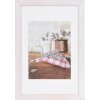 Cornice Henzo in legno Jardin 20x30 cm bianco con passe-partout 13x18 cm