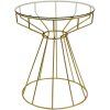 Clayre & Eef 5Y0994 Tavolino color oro Ø 50x60 cm