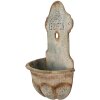Clayre & Eef 5Y1097 Fontana decorativa da parete grigia 46x24x69 cm