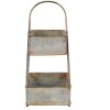 Clayre & Eef 5Y1098 Etagere a 2 livelli Grigio 29x29x66 cm