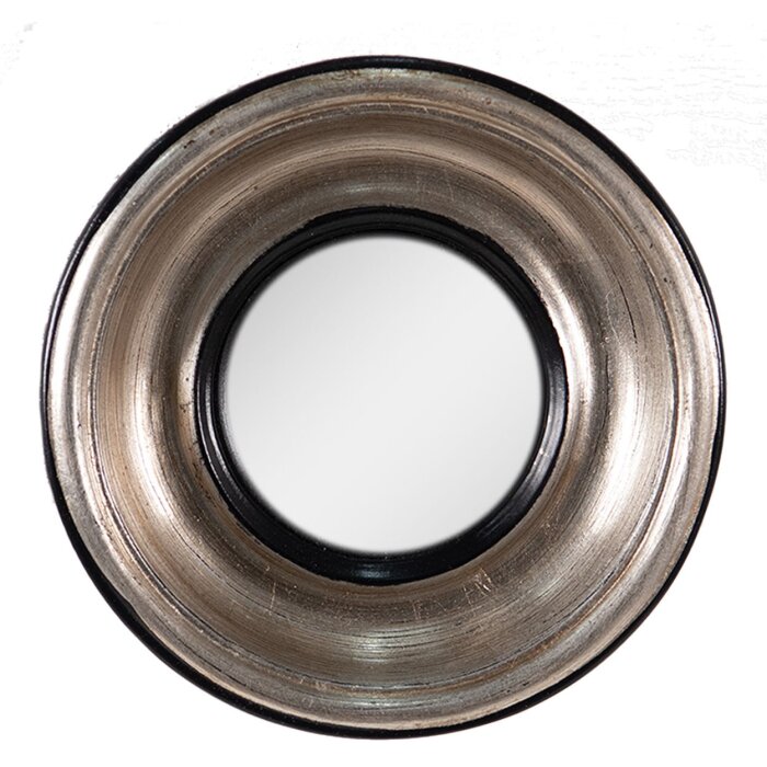 Clayre & Eef 62S235 Specchio da parete nero Ø 18 cm