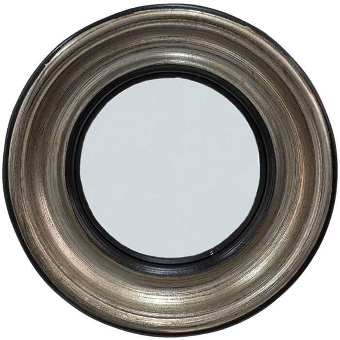 Clayre & Eef 62S236 Specchio da parete nero Ø 23 cm
