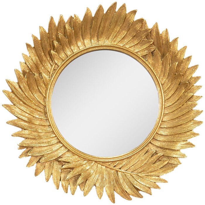 Clayre & Eef 62S256 Specchio da parete color oro Ø 25x3 cm