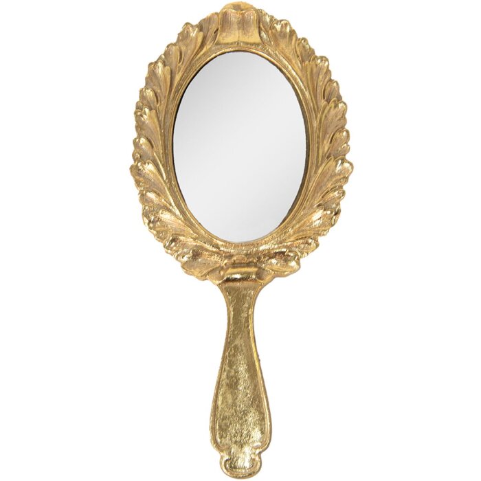 Clayre & Eef 62S261 Specchio a mano color oro 13x1x27 cm