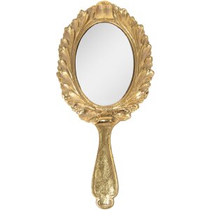 Clayre & Eef 62S261 Specchio a mano color oro 13x1x27 cm