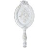 Clayre & Eef 62S263 Specchio a mano bianco 10x1x25 cm
