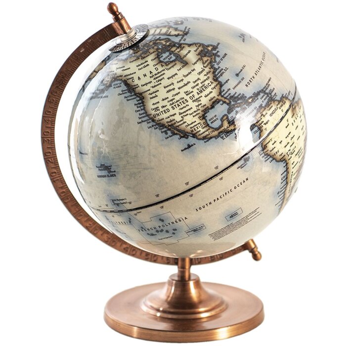 Clayre & Eef 64910 Globe Deco Grigio, Verde 22x22x30 cm