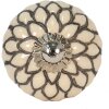 Clayre & Eef 65003 Pomello per porta Beige, Nero Ø 4 cm
