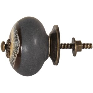 Clayre & Eef 65025 Pomello per porta nero Ø 4 cm