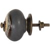 Clayre & Eef 65025 Pomello per porta nero Ø 4 cm