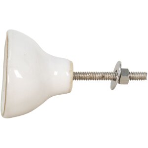 Clayre e Eef 65047 Pomello per porta Bianco 4x4x7 cm