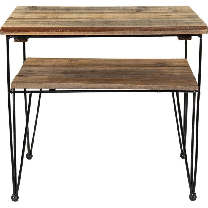 Clayre & Eef 65093 Tavolino marrone 46x36x47 cm