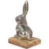 Clayre & Eef 6AL0056M Coniglio Deco color argento 11x10x20 cm