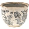 Clayre & Eef 6CE1450S Vaso da fiori per interni Grigio, Beige Ø 16x12 cm