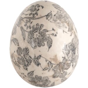 Clayre & Eef 6CE1451S Uovo decorativo grigio, beige...