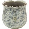Clayre & Eef 6CE1455L Vaso da fiori per interni Grigio, Beige Ø 17x16 cm