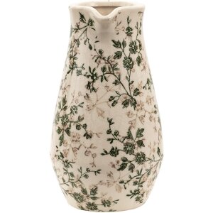 Clayre & Eef 6CE1456M Brocca decorativa Verde, Marrone, Beige 20x14x25 cm