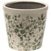 Clayre & Eef 6CE1457M Vaso da fiori per interni Verde, Marrone, Beige Ø 14x13 cm
