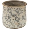 Clayre & Eef 6CE1459L Vaso da fiori per interni Grigio, Beige Ø 17x16 cm