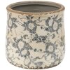Clayre & Eef 6CE1459M Vaso da fiori per interni Grigio, Beige Ø 14x14 cm