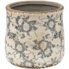 Clayre & Eef 6CE1459M Vaso da fiori per interni Grigio, Beige Ø 14x14 cm